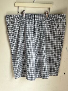 HUGO BOSS Classic Black & White Plaid A-Line SHORT